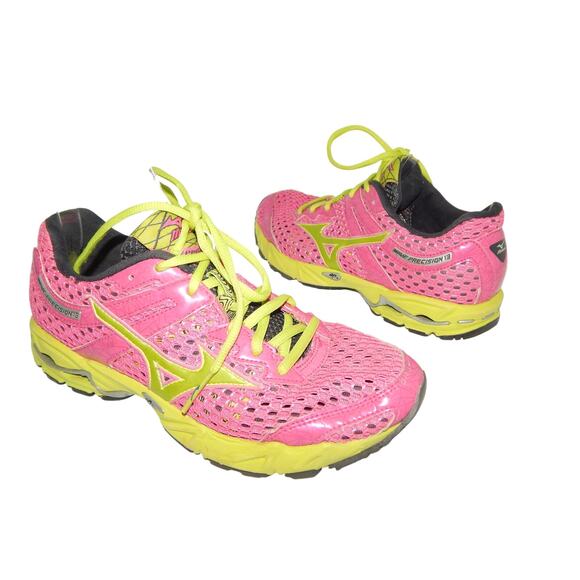 Mizuno Shoes - Mizuno Wave Precision 13 Women Sneaker Size 8 Pink Green